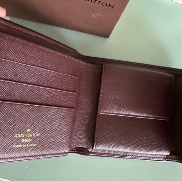 Louis Vuitton NWOT UNIQUE Mini Lin Pinkish Red Bifold Wallet FULL INCLUSION - Picture 6 of 13